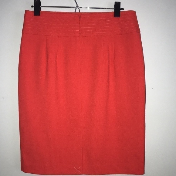 LOFT 🍅 Tomato Red Skirt Size 6​​​​ NWT - Picture 2 of 9